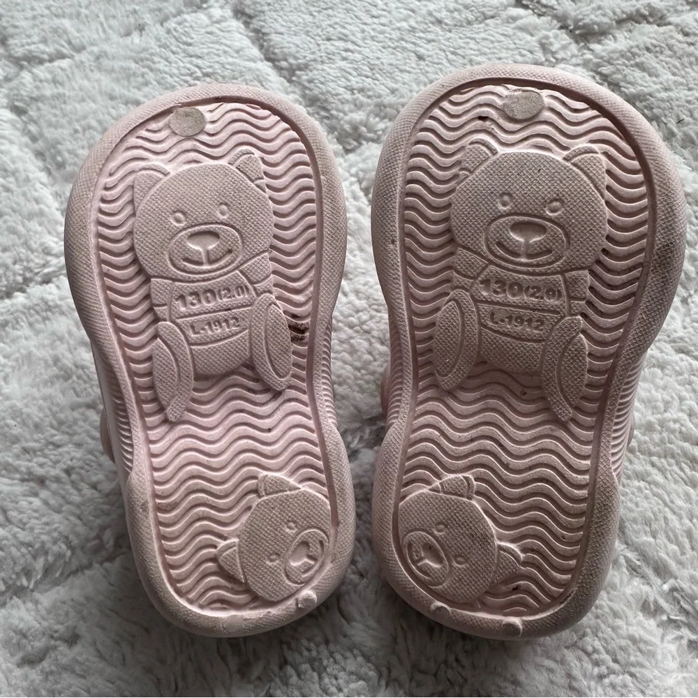 Baby | Pink Kids PVC Rubber Slippers | Size 2